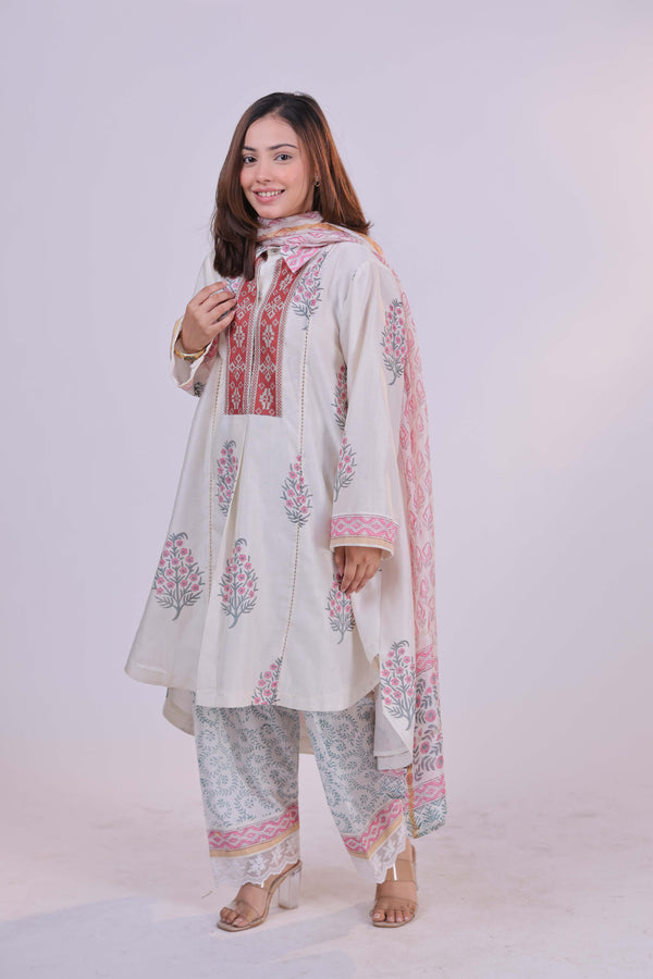 Bagdu & Dabu Ivory Suit Set