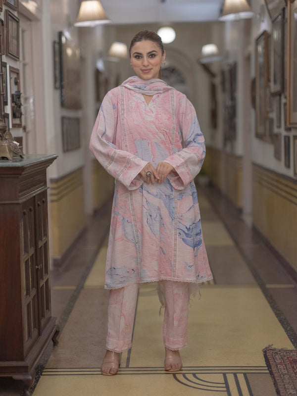 Bagru Bloom: Handcrafted Linen Suit Set