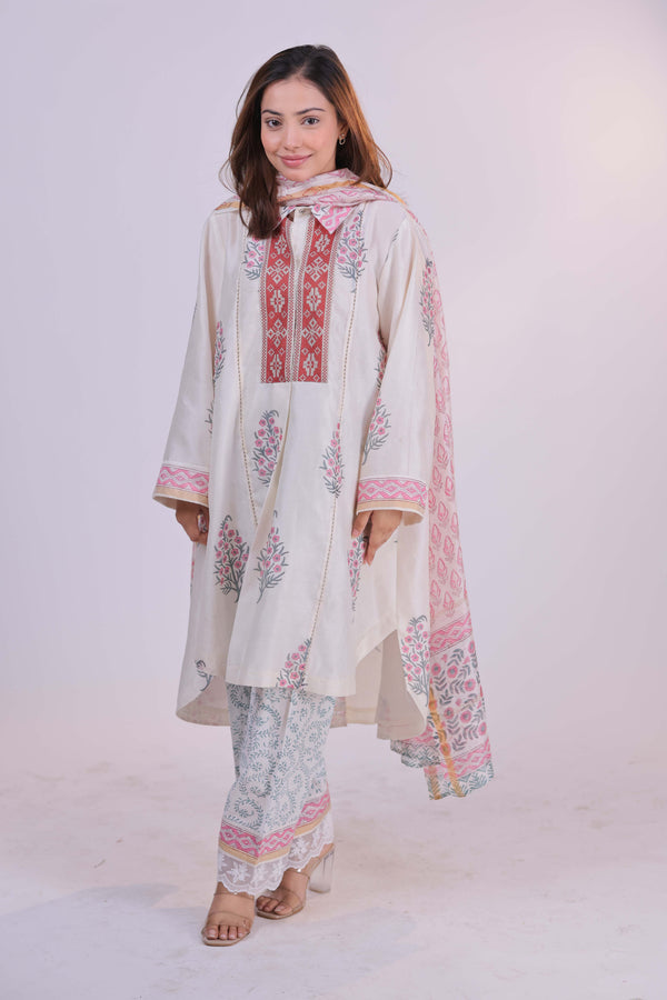 Bagdu & Dabu Ivory Suit Set