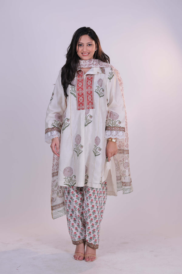 Bagdu & Dabu Ivory Suit Set
