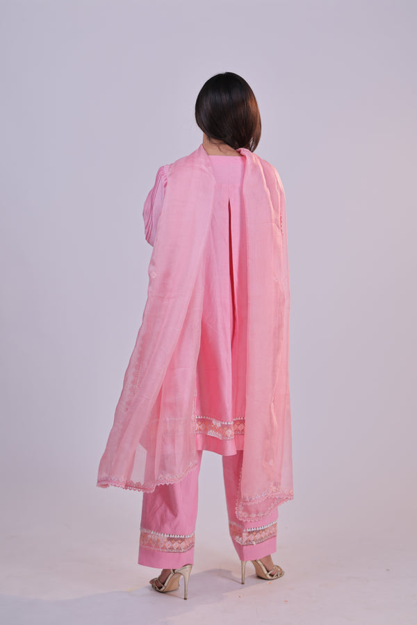 Chanderi Suit set : Pink