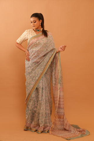 Mitti Raag: Hand Block Printed Maheshwari Sarees