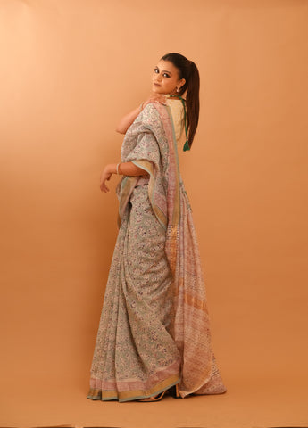 Mitti Raag: Hand Block Printed Maheshwari Sarees