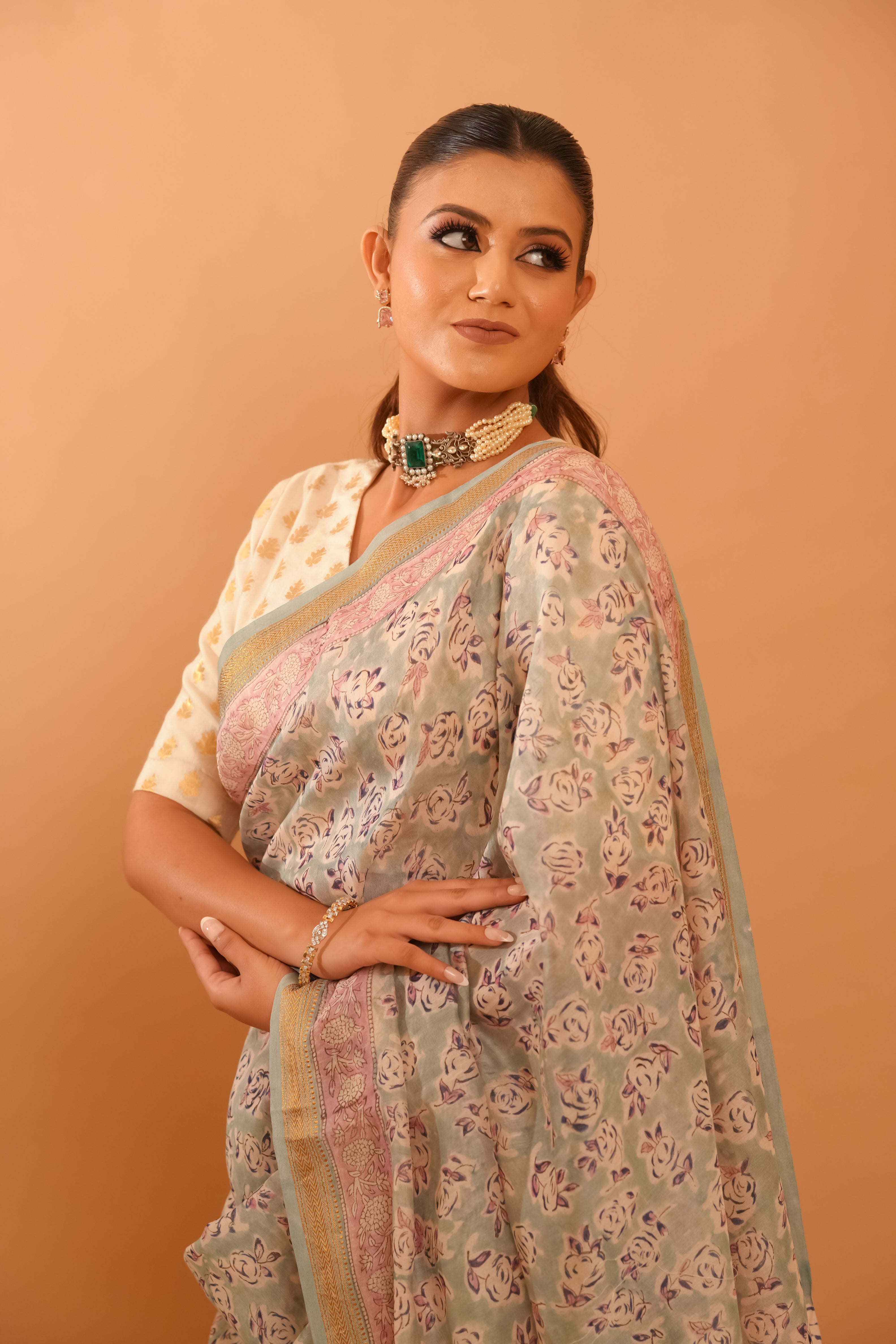 Mitti Raag: Hand Block Printed Maheshwari Sarees