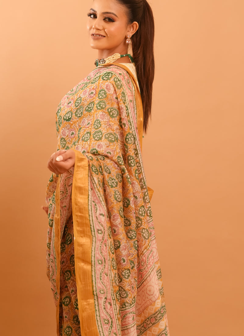 Mitti Raag: Hand Block Printed Maheshwari Sarees