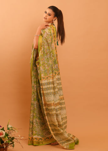 Mitti Raag: Hand Block Printed Maheshwari Sarees