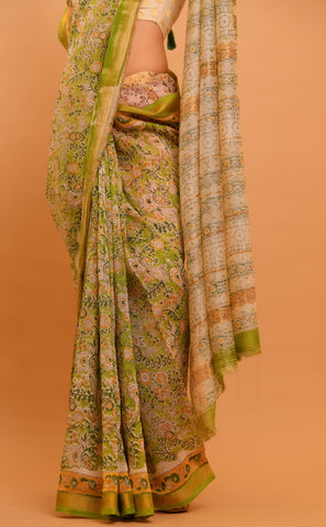 Mitti Raag: Hand Block Printed Maheshwari Sarees