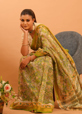Mitti Raag: Hand Block Printed Maheshwari Sarees