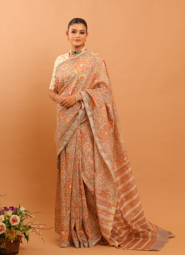 Mitti Raag: Hand Block Printed Maheshwari Sarees