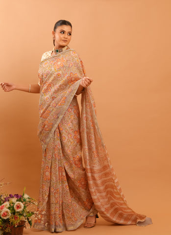 Mitti Raag: Hand Block Printed Maheshwari Sarees