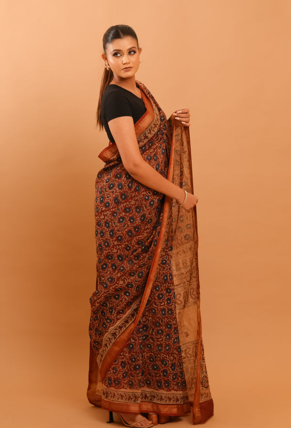 Mitti Raag: Hand Block Printed Maheshwari Sarees