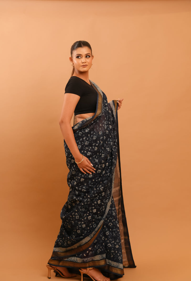 Mitti Raag: Hand Block Printed Maheshwari Sarees
