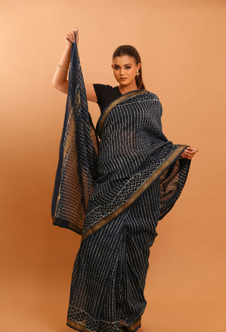 Mitti Raag: Hand Block Printed Maheshwari Sarees