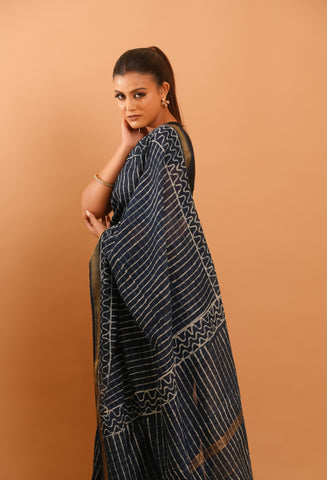 Mitti Raag: Hand Block Printed Maheshwari Sarees