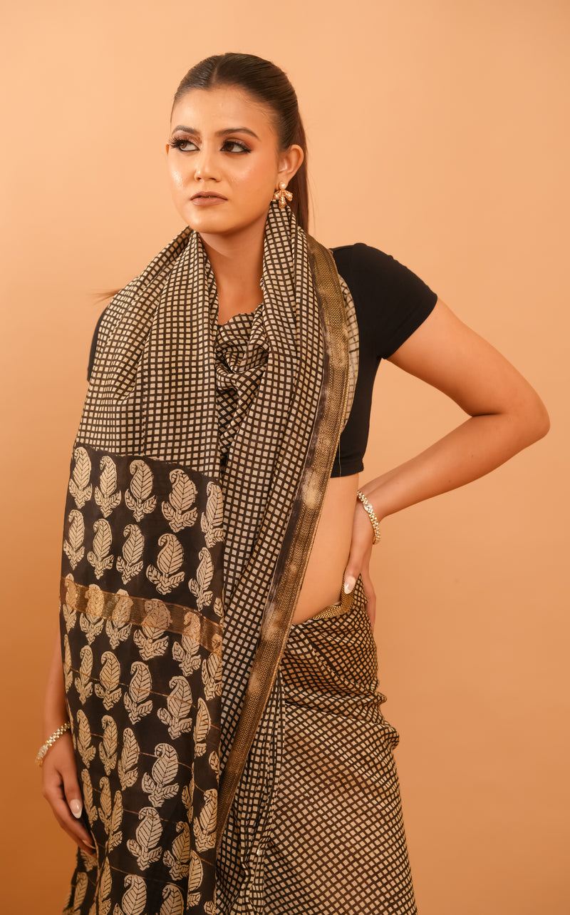 Mitti Raag: Hand Block Printed Maheshwari Sarees