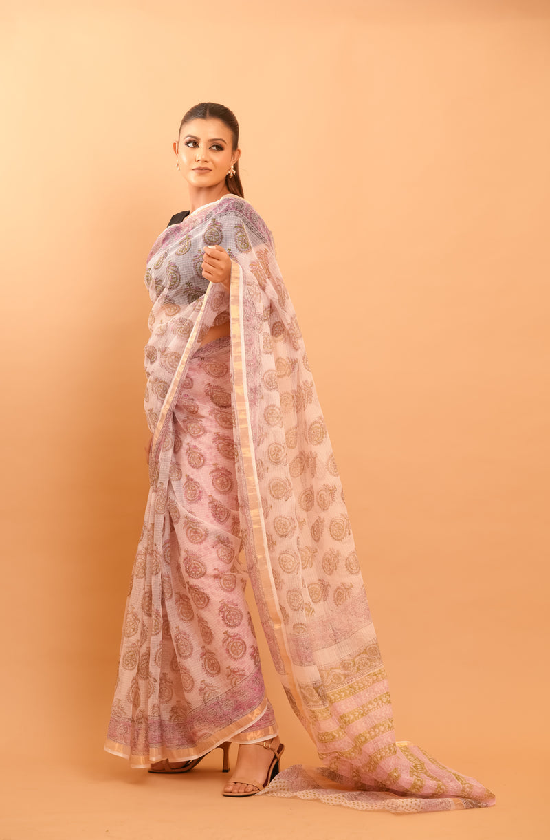 Mitti Raag: Hand Block Printed Kota Doriya Sarees