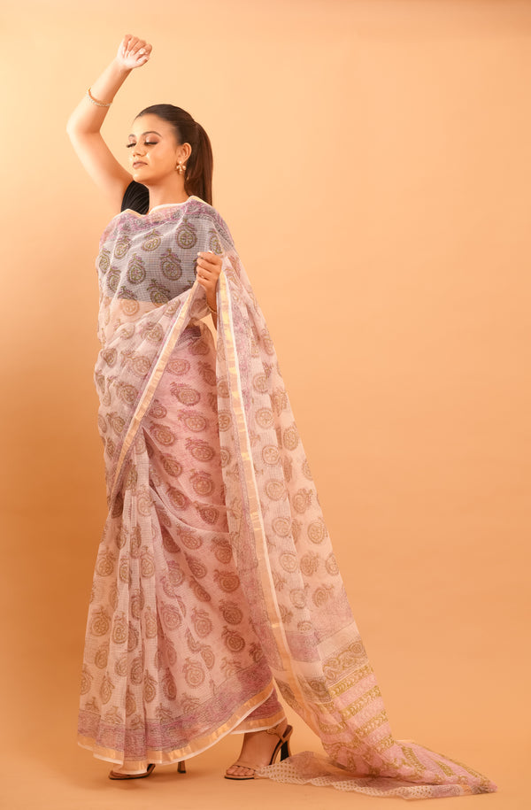Mitti Raag: Hand Block Printed Kota Doriya Sarees