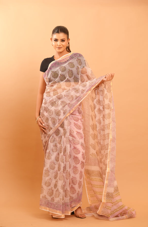 Mitti Raag: Hand Block Printed Kota Doriya Sarees
