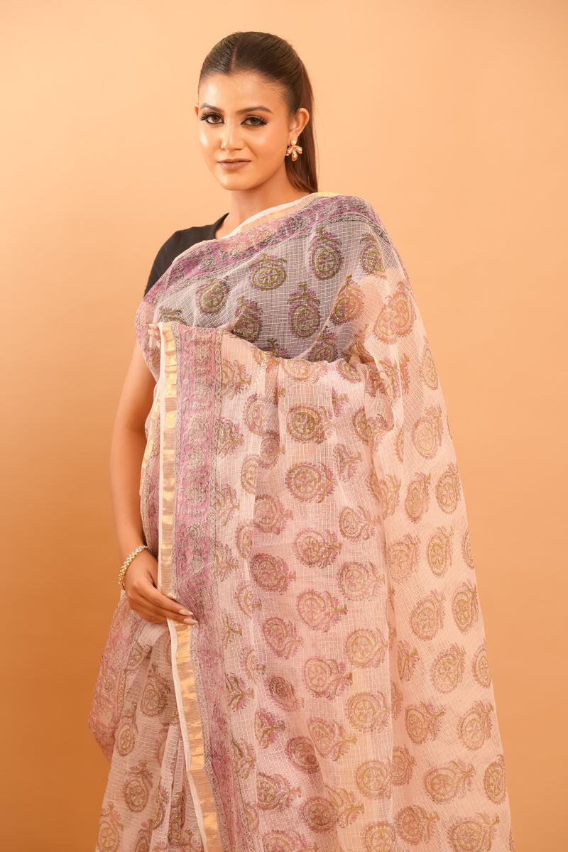 Mitti Raag: Hand Block Printed Kota Doriya Sarees