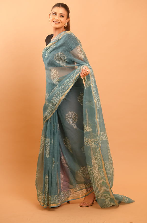 Mitti Raag: Hand Block Printed Kota Doriya Sarees