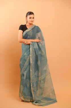 Mitti Raag: Hand Block Printed Kota Doriya Sarees