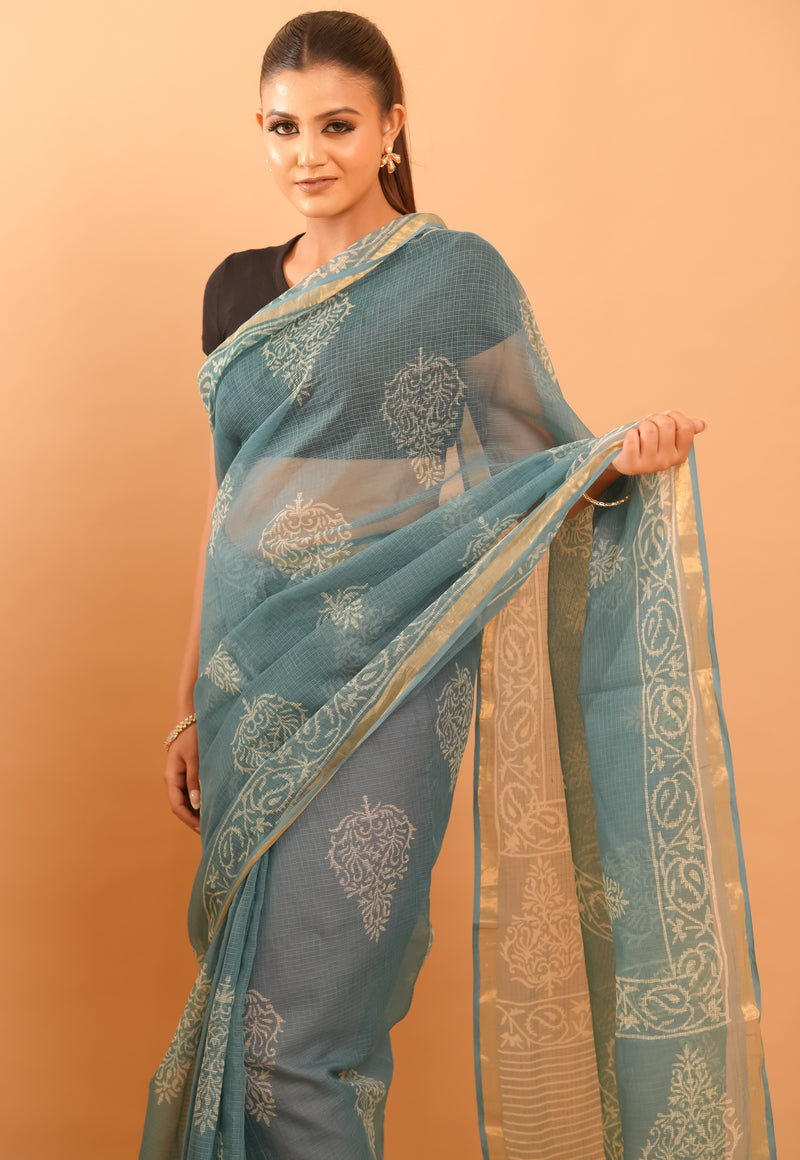 Mitti Raag: Hand Block Printed Kota Doriya Sarees
