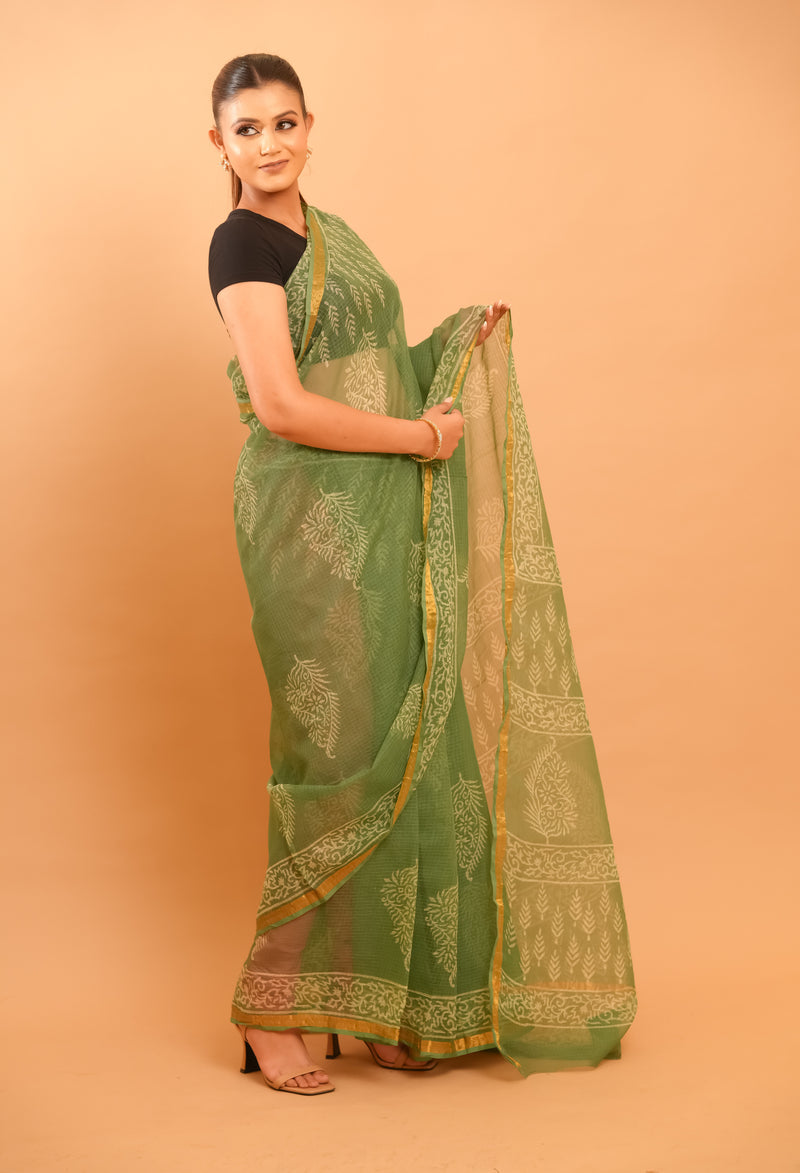 Mitti Raag: Hand Block Printed Kota Doriya Sarees