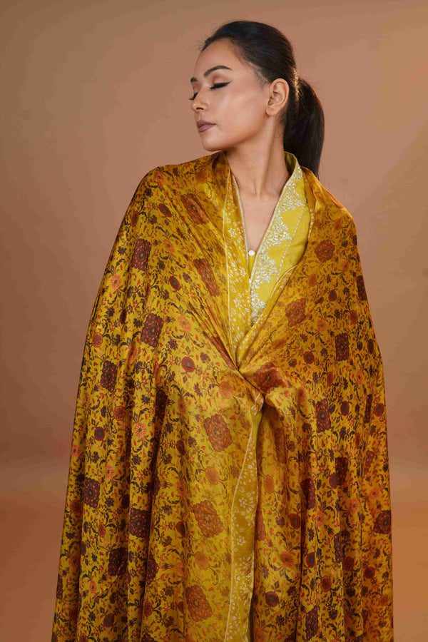 Tussar Chanderi Silk Suit - (Apple Green)