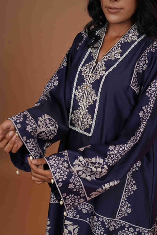 Tussar chanderi Silk Suit - (Royal Blue)