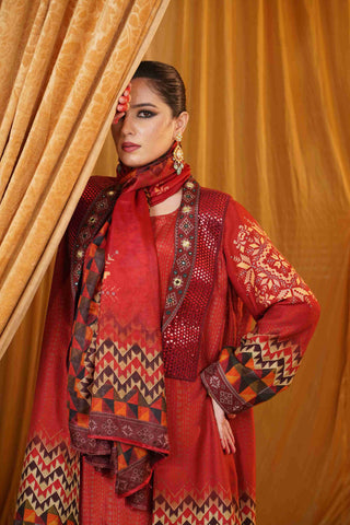 Mahalkari Kantha work jacket - Maroon