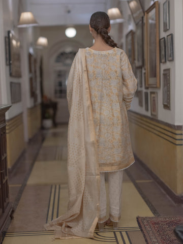 Bagru Bloom: Handcrafted Maheshwari Suit Set