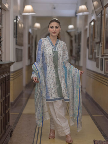 Baagru Handcrafted Cotton Suit Set with Farshi Salwar