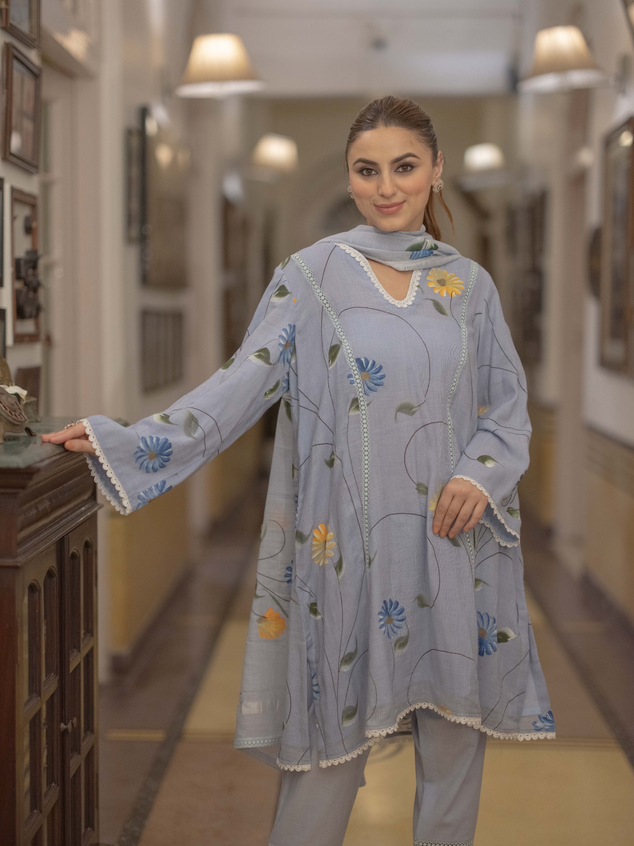 Bagru Bloom: Handcrafted Linen Suit Set