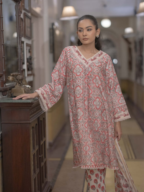 Bagru Bloom: Handcrafted Maheshwari Suit Set