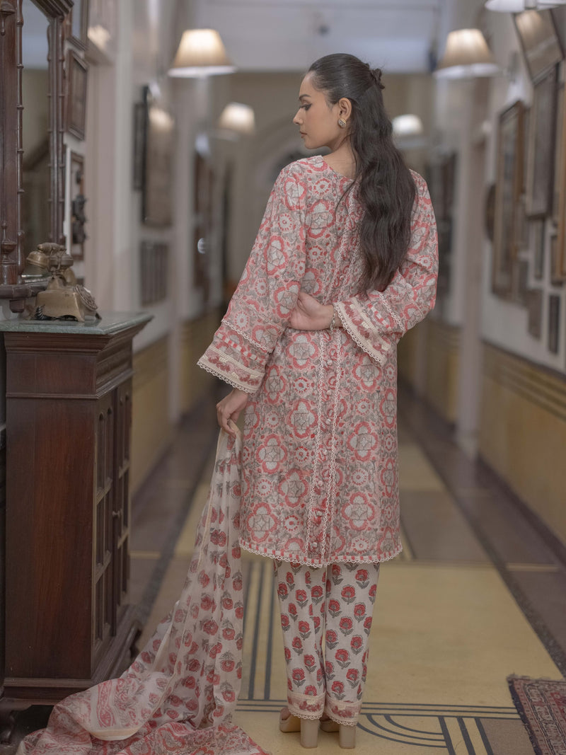 Bagru Bloom: Handcrafted Maheshwari Suit Set
