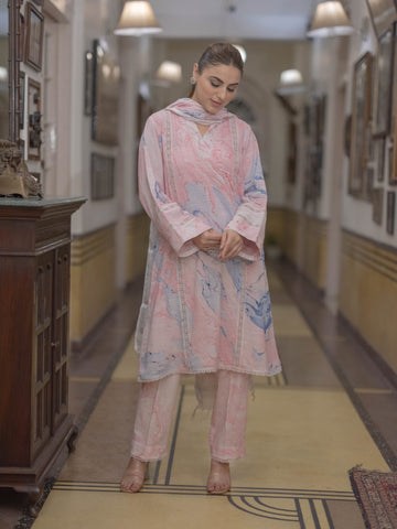 Bagru Bloom: Handcrafted Linen Suit Set