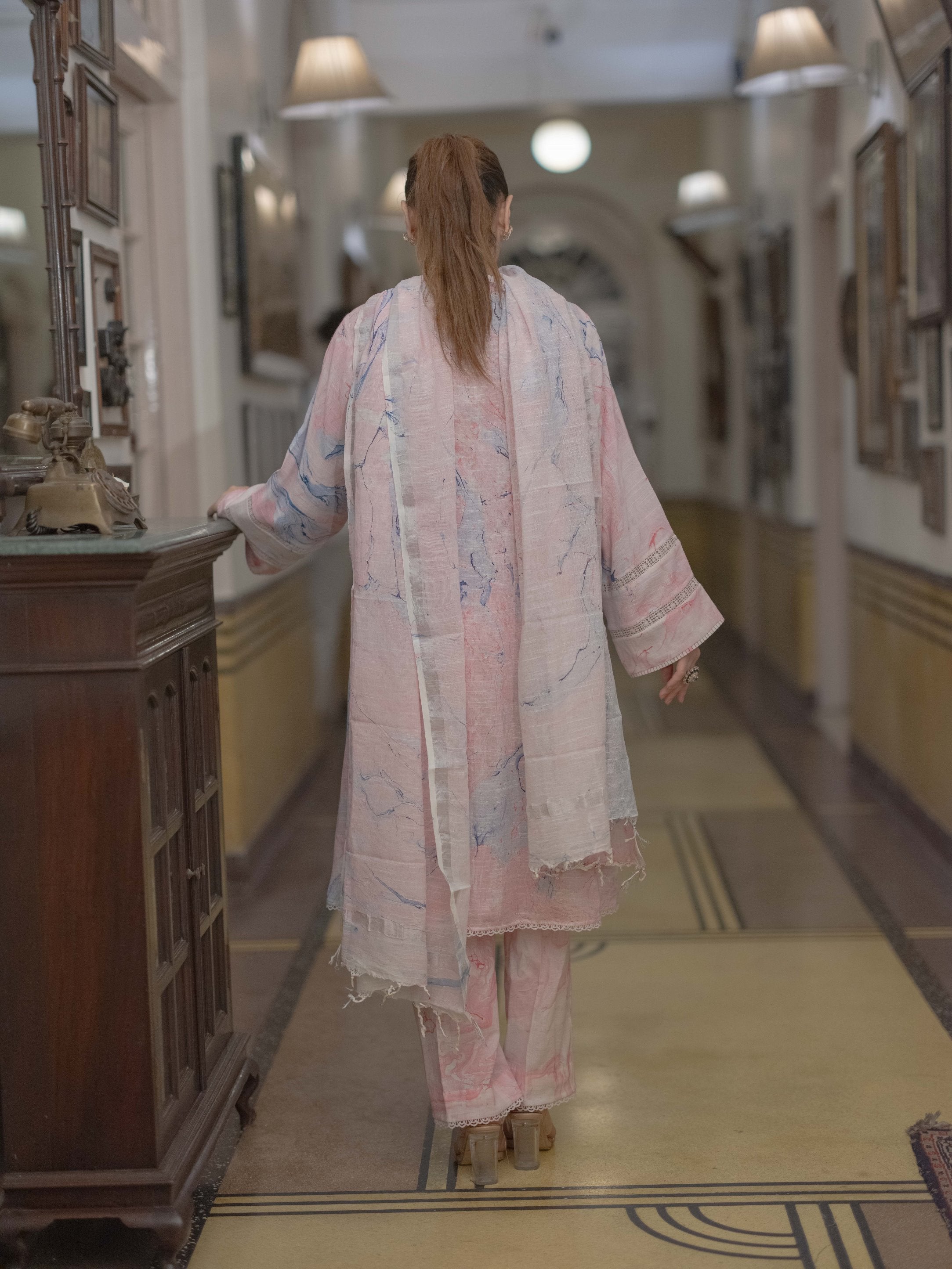 Bagru Bloom: Handcrafted Linen Suit Set