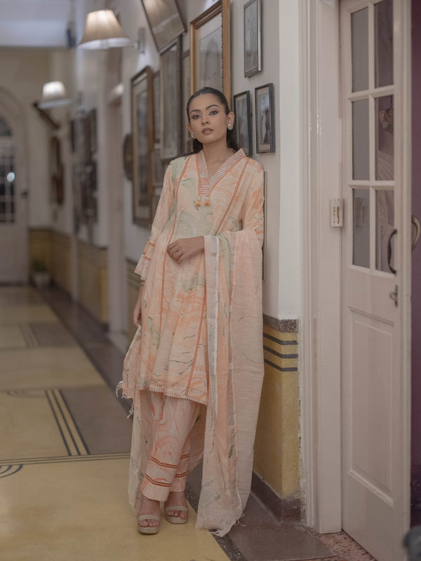 Bagru Bloom: Handcrafted Linen Suit Set