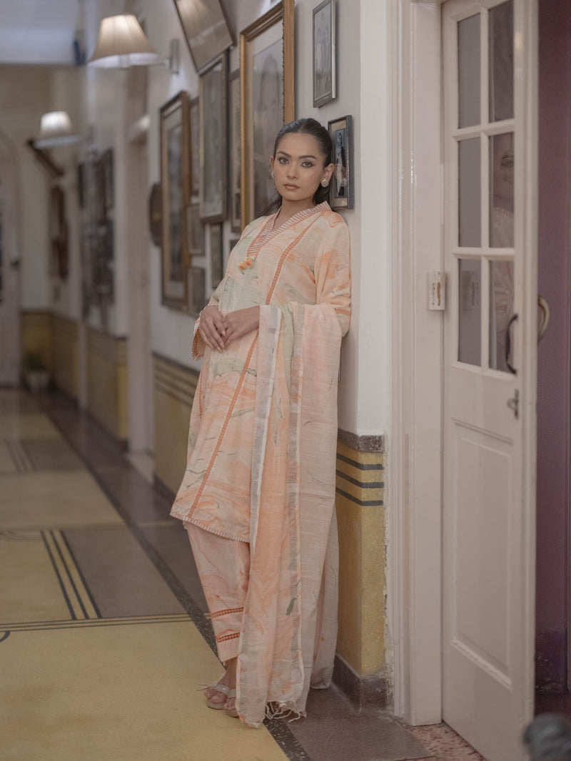 Bagru Bloom: Handcrafted Linen Suit Set