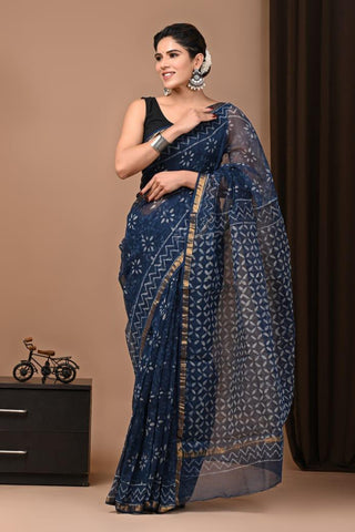 Hand Block Printed Kota Doriya