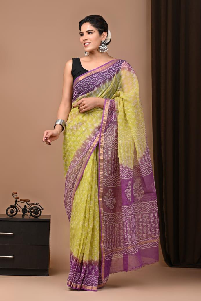 Hand Block Printed Kota Doriya