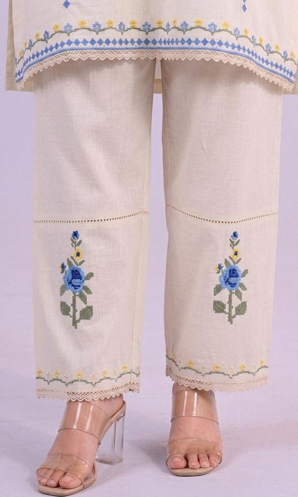 The X-Stitch Embroidered Cotton  Co-ord Set